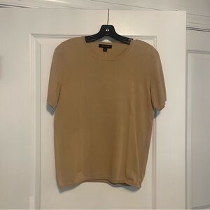 NWT Ann Taylor Classic Tan Short Sleeve Top